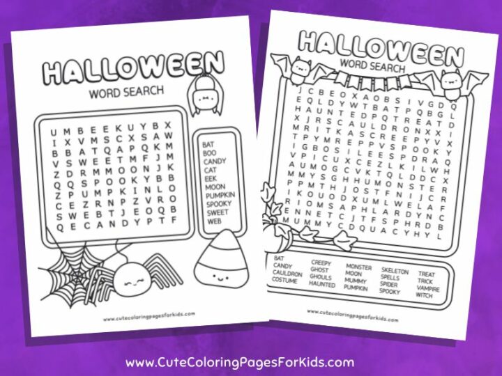 Halloween Word Search Printables - Cute Coloring Pages For Kids