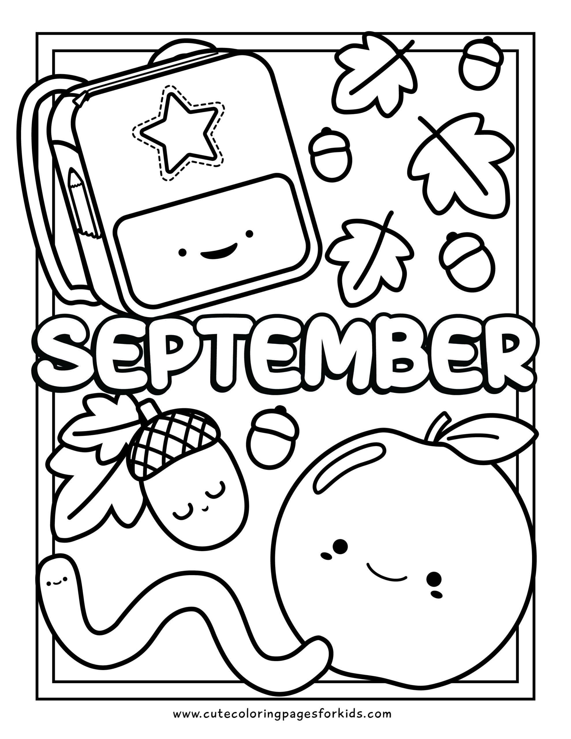 September Coloring Pages Cute Coloring Pages For Kids