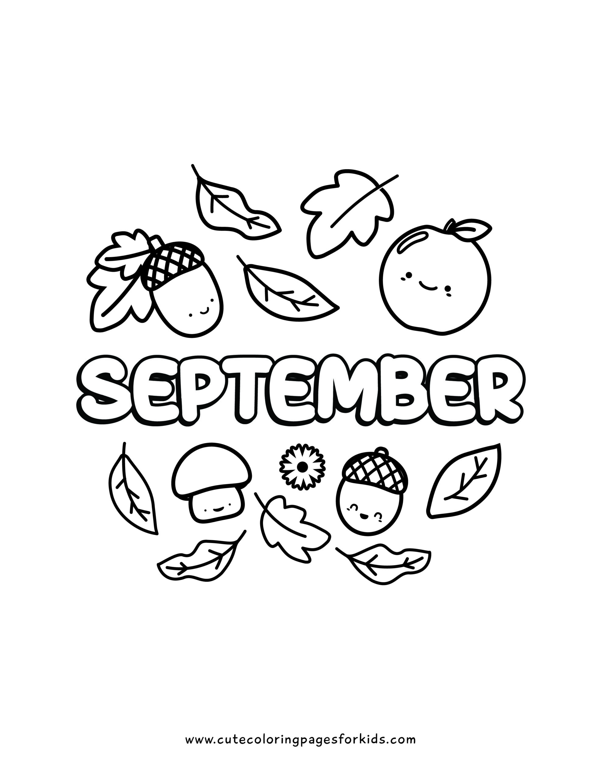 September Coloring Pages - Cute Coloring Pages For Kids