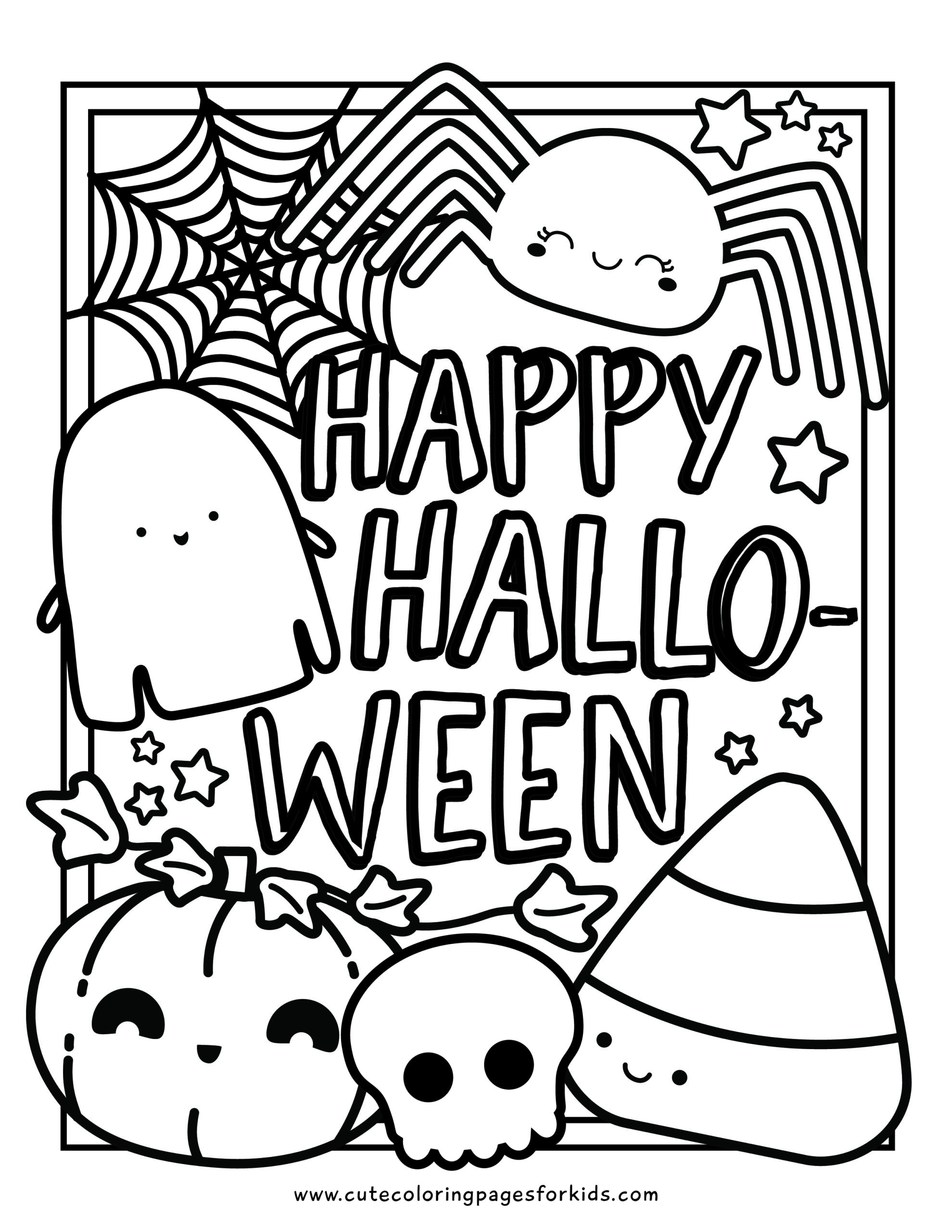 18 Cute Halloween Coloring Pages Free Printable PDFs Cute Coloring Pages For Kids