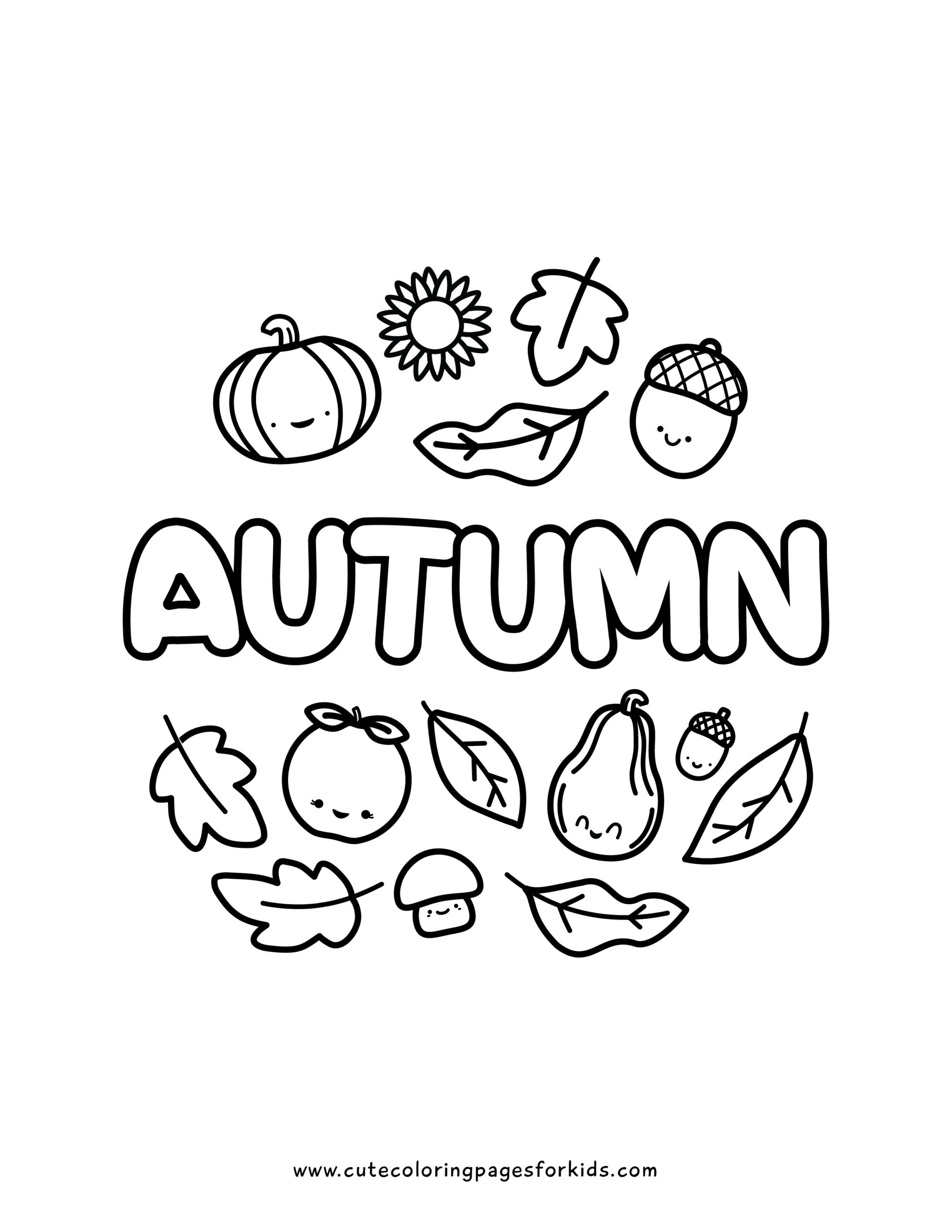 Fall Coloring Pages Cute Coloring Pages For Kids