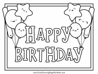 Free Printable Birthday Coloring Pages - Cute Coloring Pages For Kids