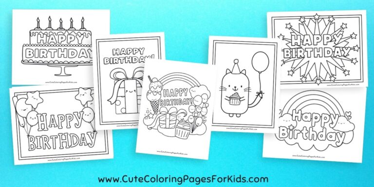 Free Printable Birthday Coloring Pages - Cute Coloring Pages For Kids