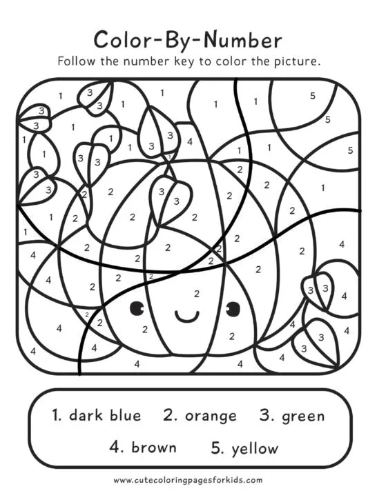Fall Color-By-Number Printables for Kids - Cute Coloring Pages For Kids