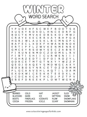 Free Printable Word Searches for Kids - Cute Coloring Pages For Kids