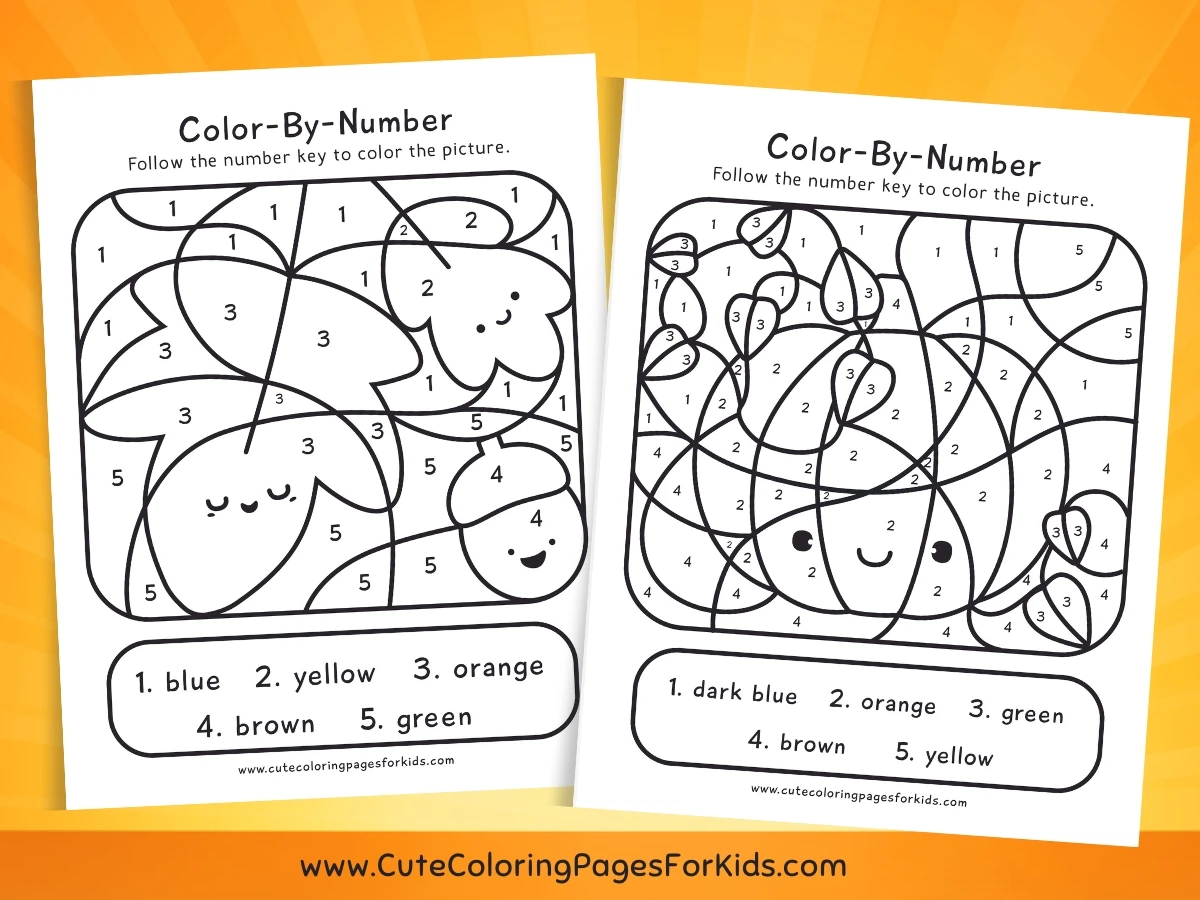 Color by Number Fall Coloring Pages | Numbers 1-10 Recognition | Morning  Work