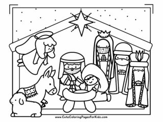 Religious Christmas Coloring Pages - Cute Coloring Pages For Kids