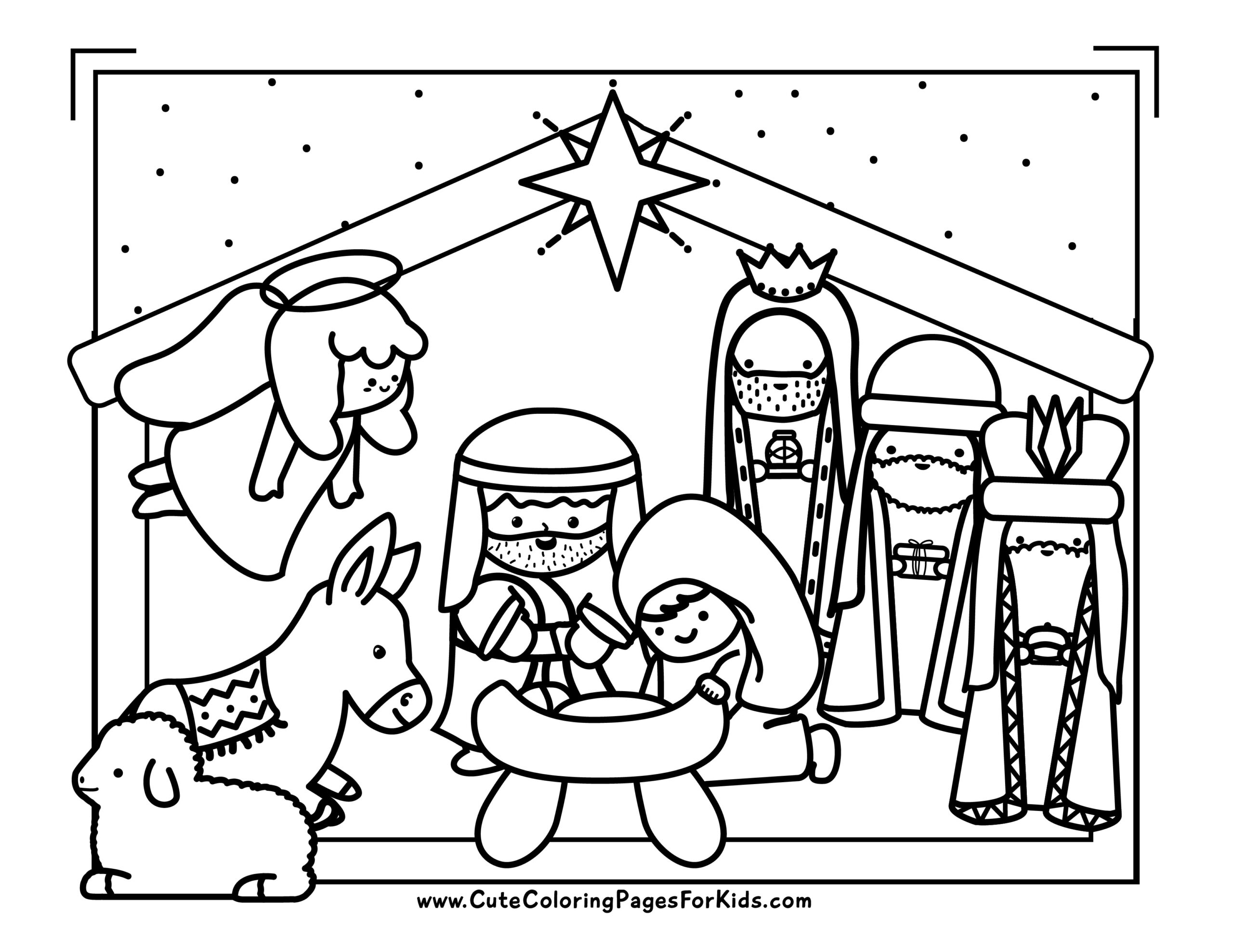 Religious Christmas Coloring Pages - Cute Coloring Pages For Kids