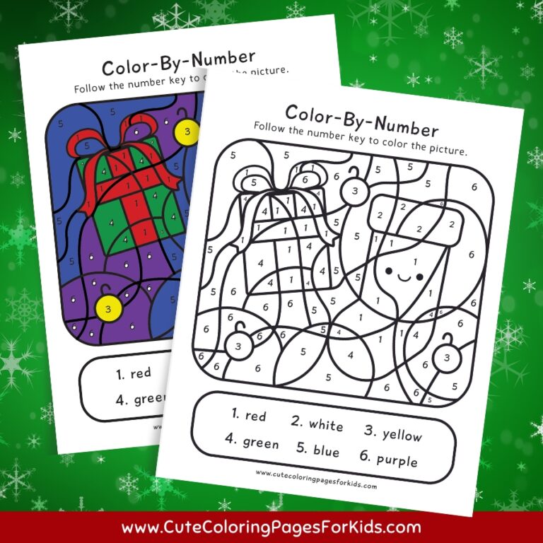 Christmas Color By Number: 2 Free Printable PDFs - Cute Coloring Pages ...