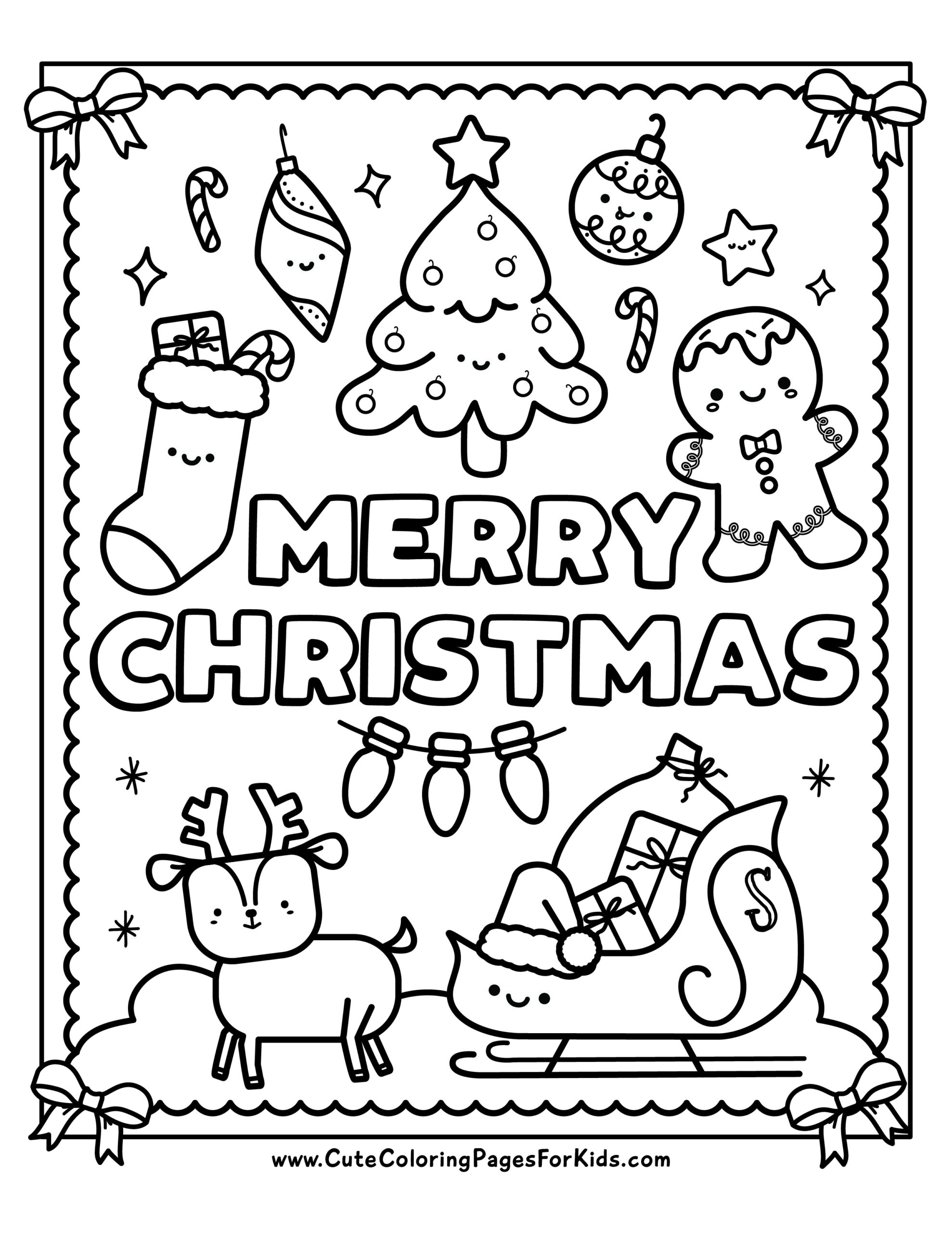 10 Merry Christmas Coloring Pages to Download and Make Your Holidays Bright