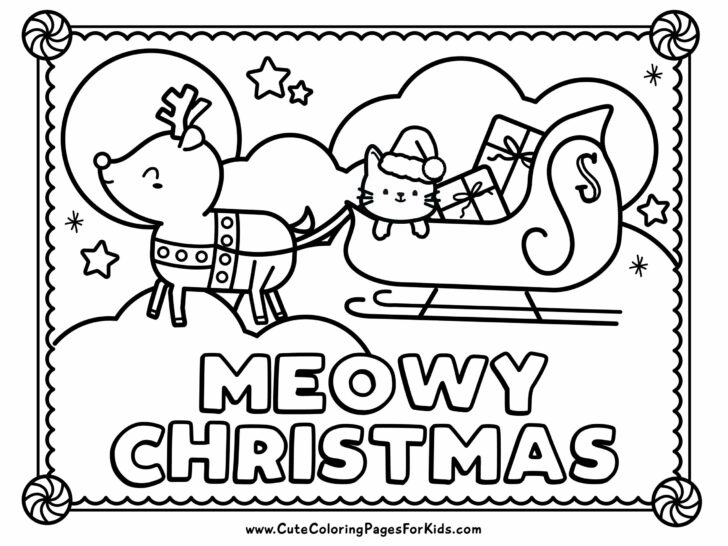 Christmas Coloring Pages: 10 Cute, Free Printable Downloads - Cute ...