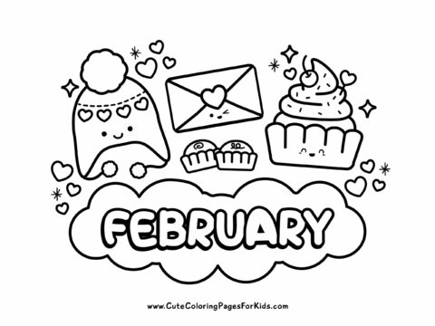 February Coloring Pages - Cute Coloring Pages For Kids