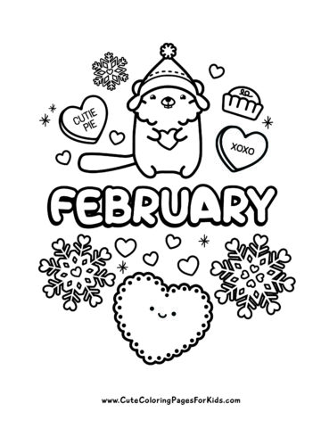 February Coloring Pages - Cute Coloring Pages For Kids