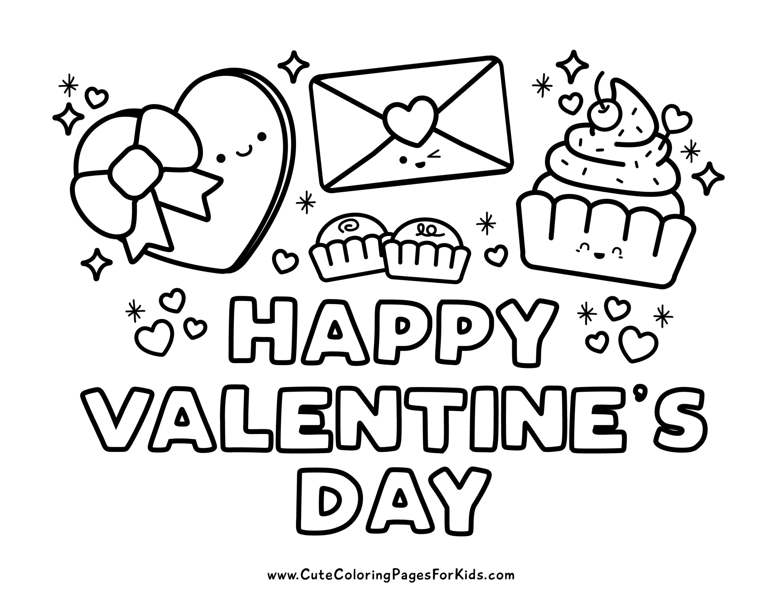 Valentine's Day Coloring Pages: 5 Free Printable Pdfs - Cute Coloring 