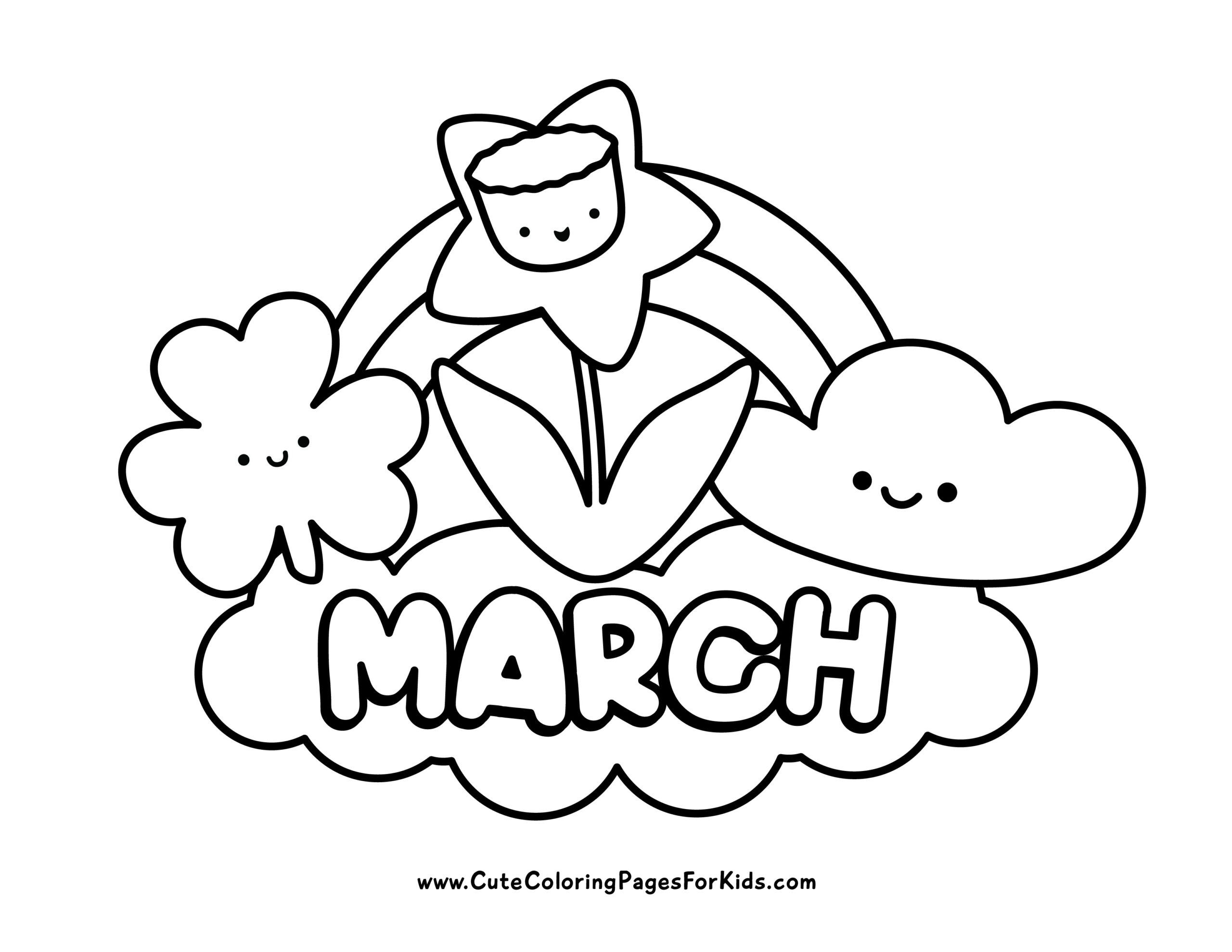 March Coloring Pages - Cute Coloring Pages For Kids