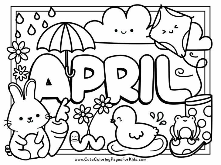 April Coloring Pages - Cute Coloring Pages For Kids