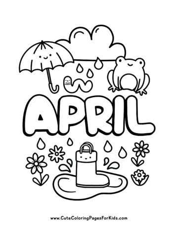 April Coloring Pages - Cute Coloring Pages For Kids