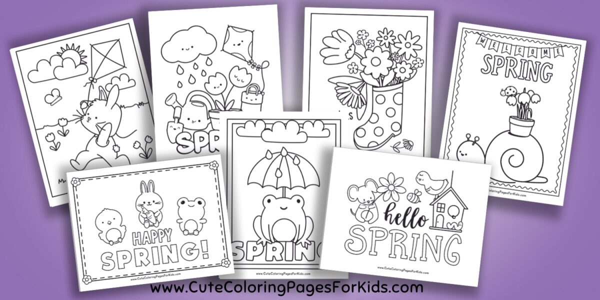 Spring Coloring Pages: 7 Free Printable PDFs - Cute Coloring Pages For Kids