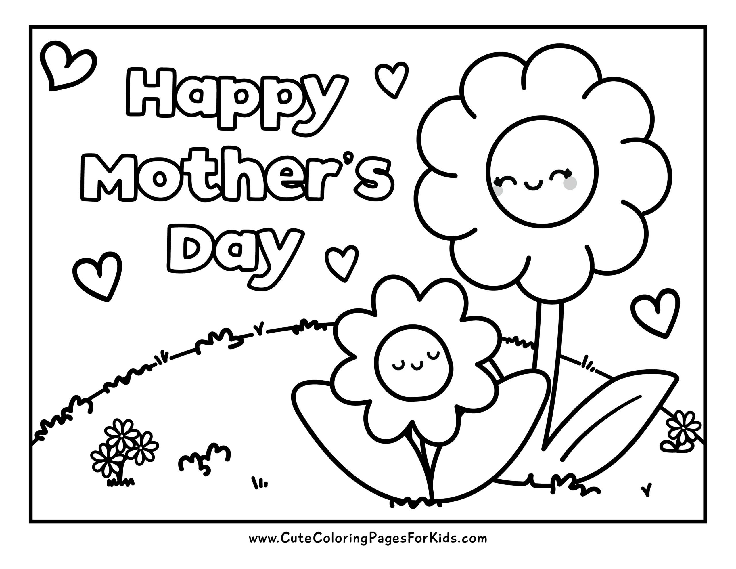 Mother's Day Coloring Pages (13 Free Printables) - Cute Coloring Pages ...