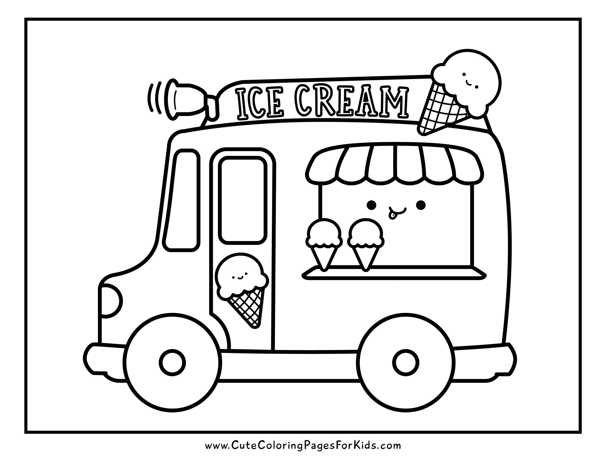 Ice Cream Coloring Pages (8 Free Printables to Download) - Cute ...
