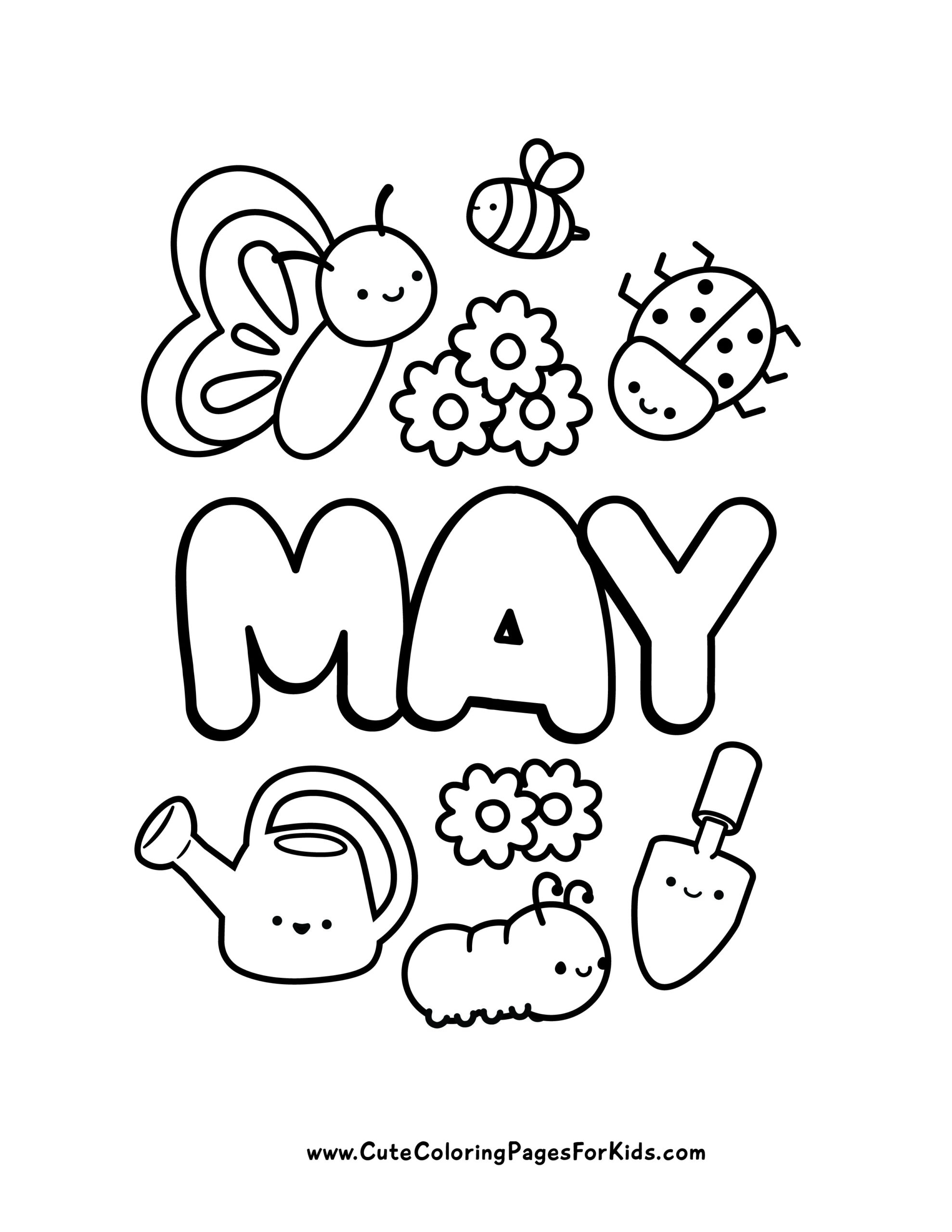 May Coloring Pages - Cute Coloring Pages For Kids