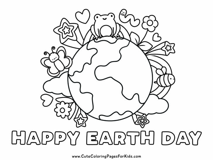 Earth Day Coloring Pages (Free Printable PDFs) - Cute Coloring Pages ...