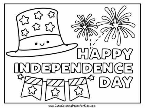 4th of July Coloring Pages: 8 Adorable Free Printable PDFs - Cute ...