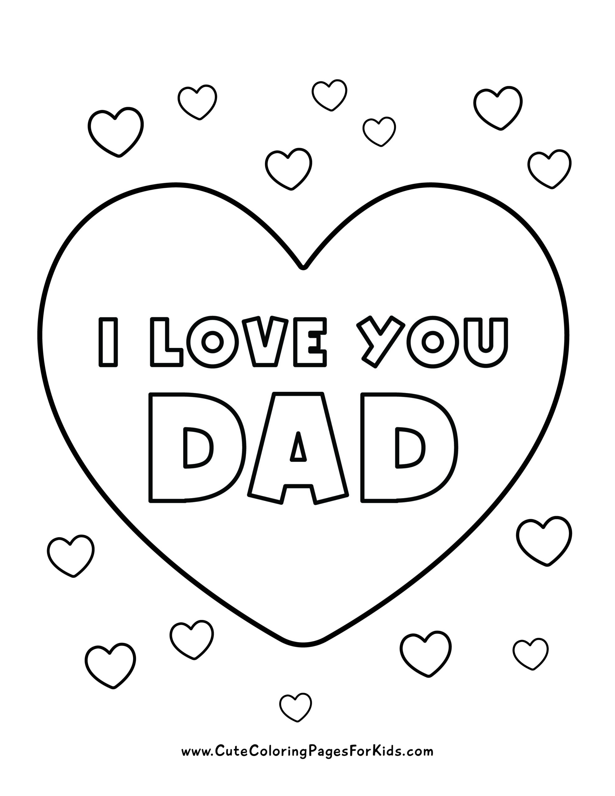 Father's Day Coloring Pages - Cute Coloring Pages For Kids