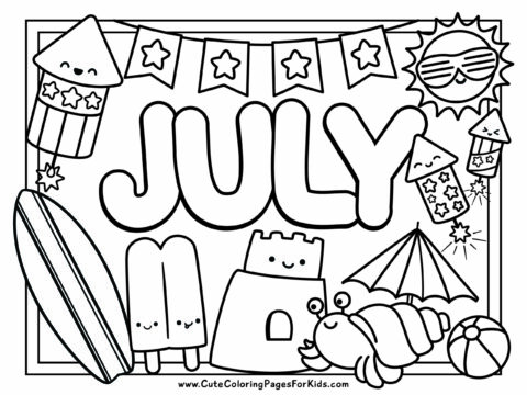 July Coloring Pages - Cute Coloring Pages For Kids