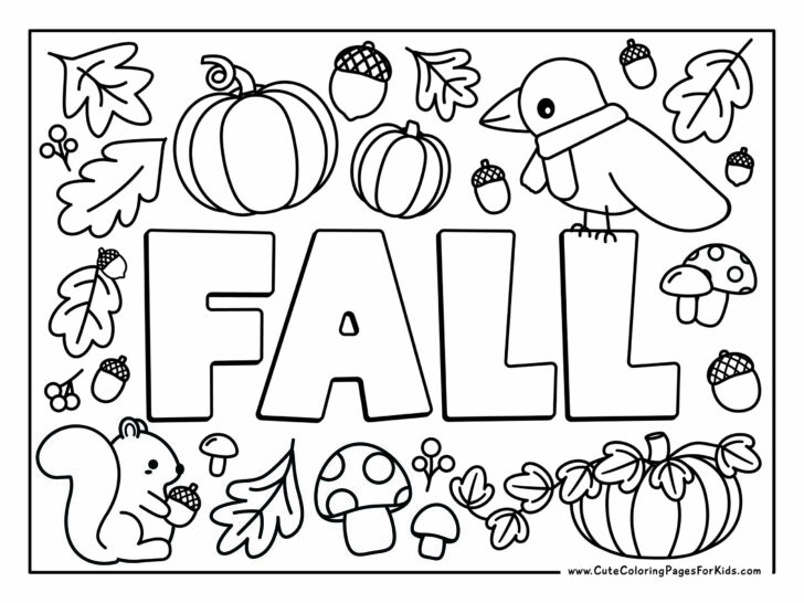 16 Fall Coloring Pages (Free Printable PDF Downloads) - Cute Coloring ...