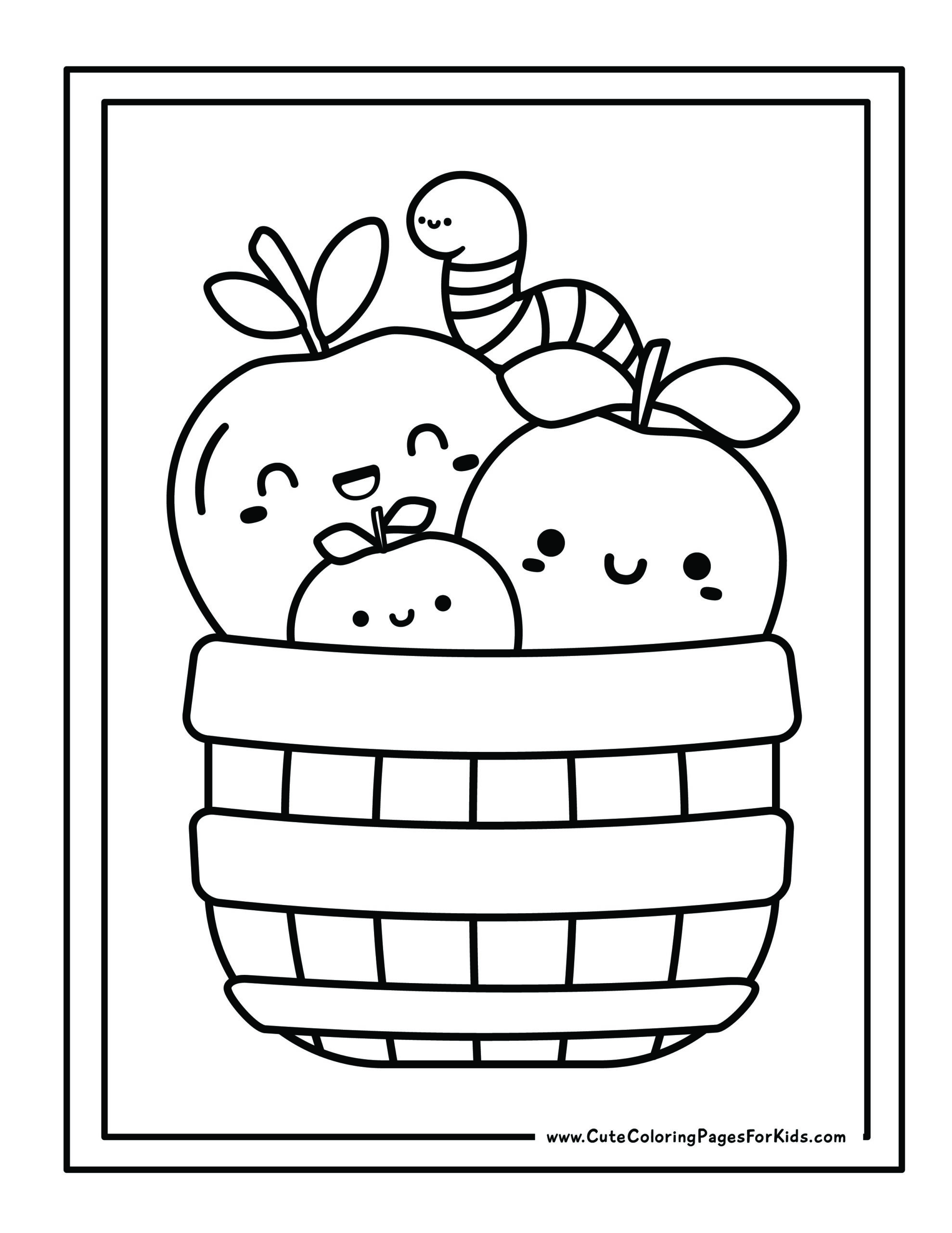 apple coloring page