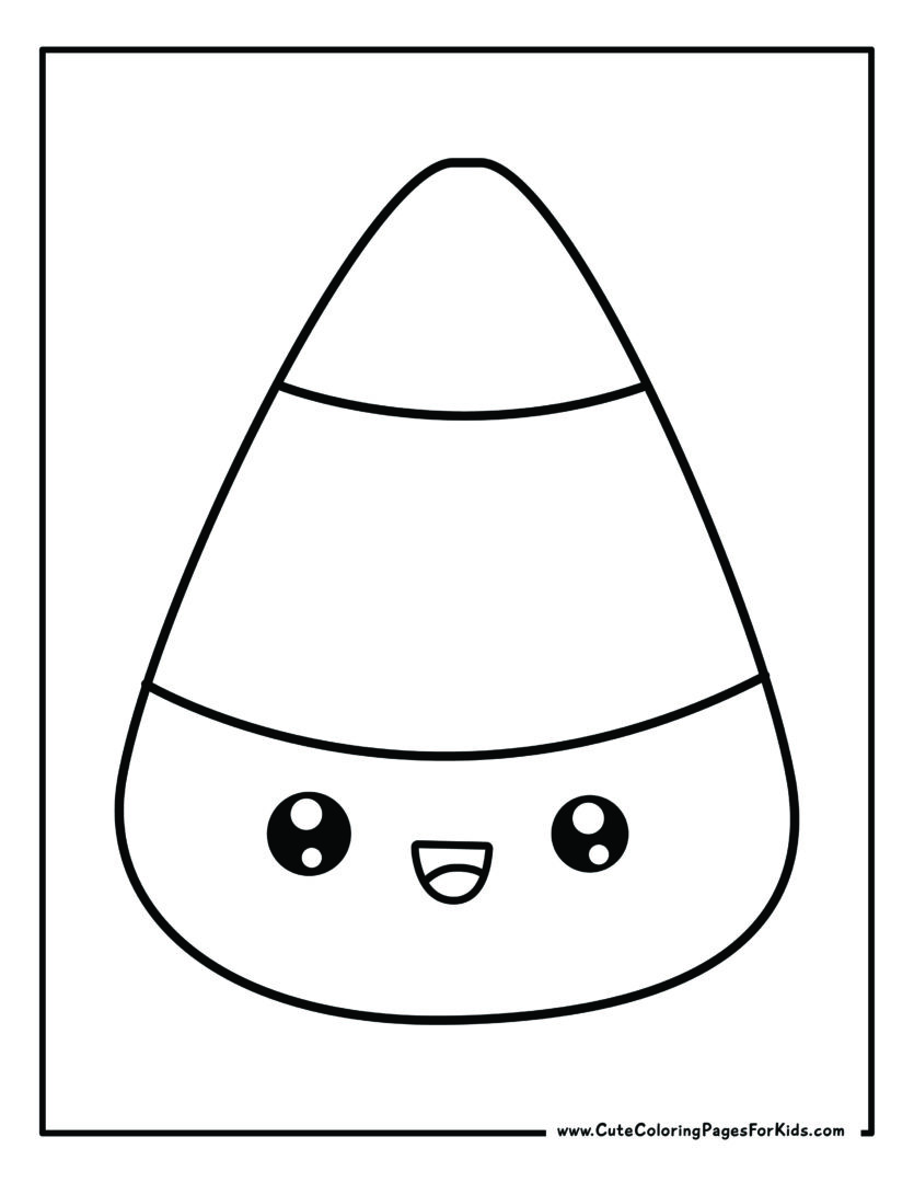 Halloween Candy and Treats Coloring Pages (Free Printable) - Cute ...