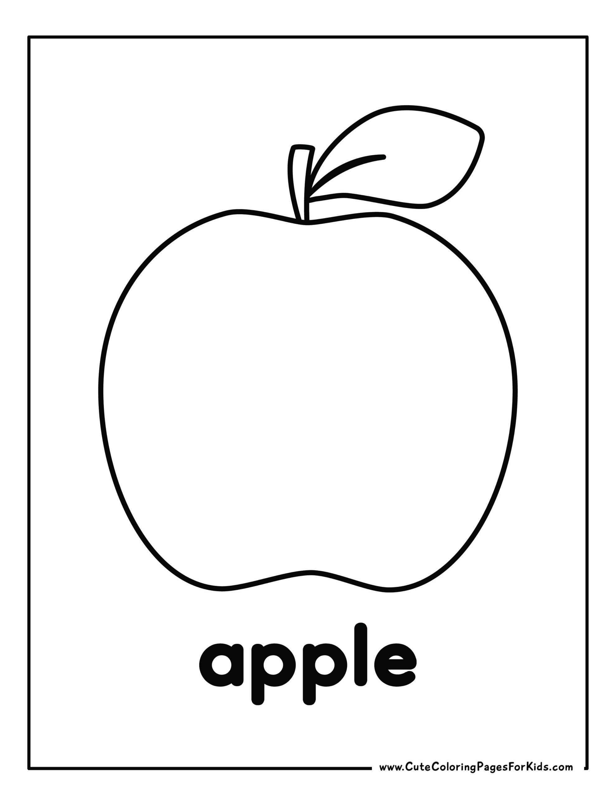 Apple Coloring Pages (Free Printables) - Cute Coloring Pages For Kids