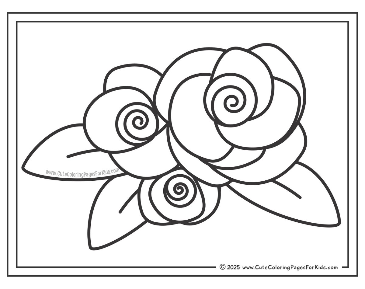 roses coloring page