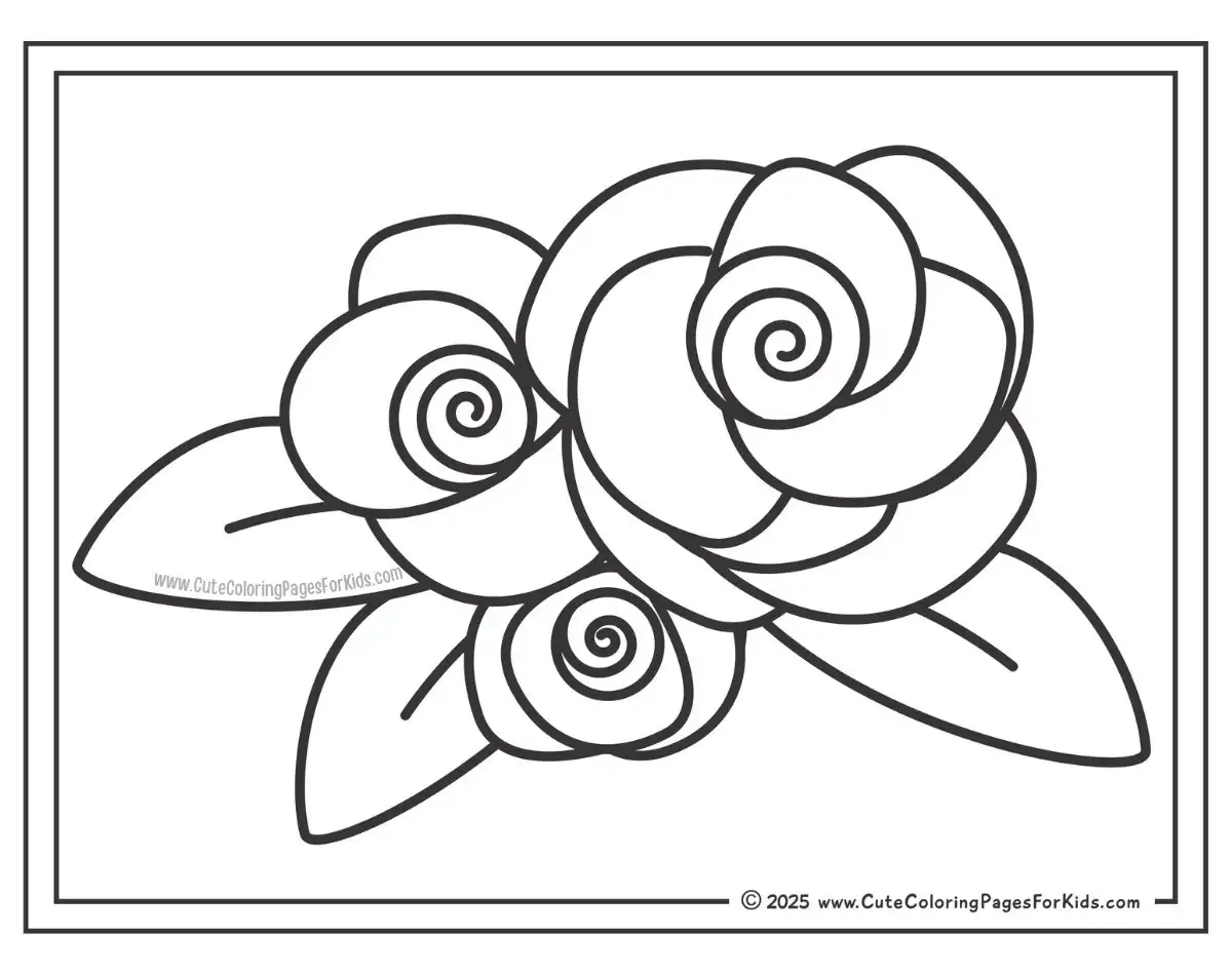 roses coloring page